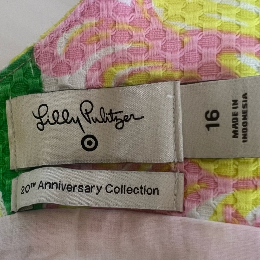 Lilly Pulitzer for Target Shift ‘Fan Dance’ Pink/Green Topical Summer Dress NWT - Picture 8 of 16